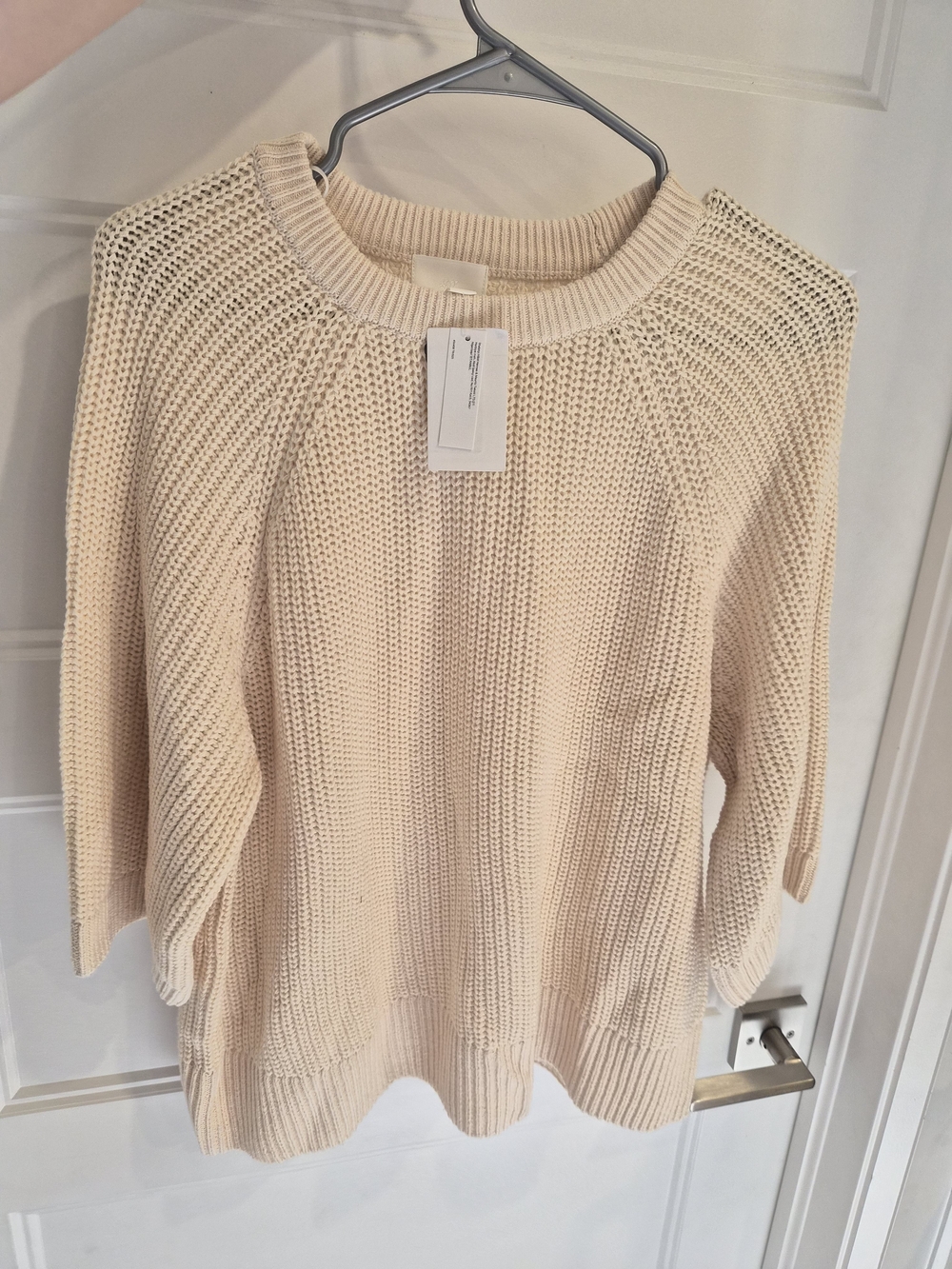 H&M Cream Crewneck Knit Sweater